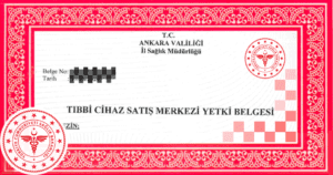 Tıbbi Cihaz Satış Merkezi Yetki Belgesi