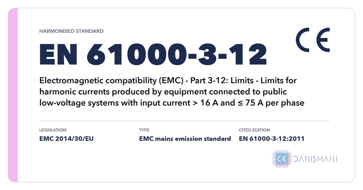 EN 61000-3-12 harmonised standard