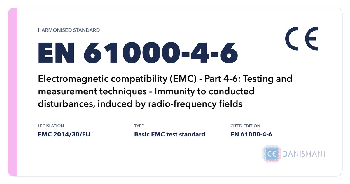 EN 61000-4-6 harmonised standard