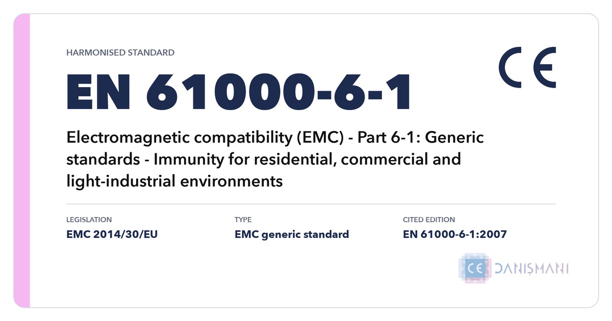 EN 61000-6-1 harmonised standard