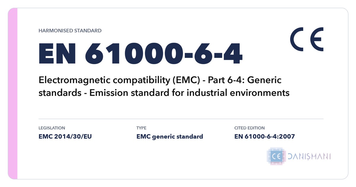 EN 61000-6-4 harmonised standard