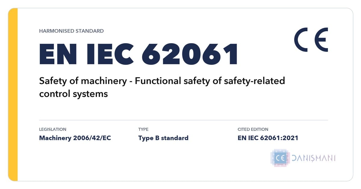 EN IEC 62061 harmonised standard