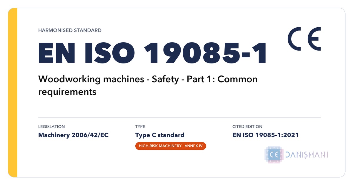EN ISO 19085-1 standardı